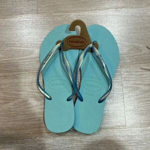 Havaianas Flip Flop Baby Blue  NWT
